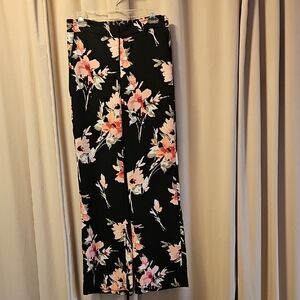 White House Black Market Floral Wide Leg Pants